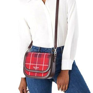 Kate Spade Blake Plaid Saddle Bag Crossbody